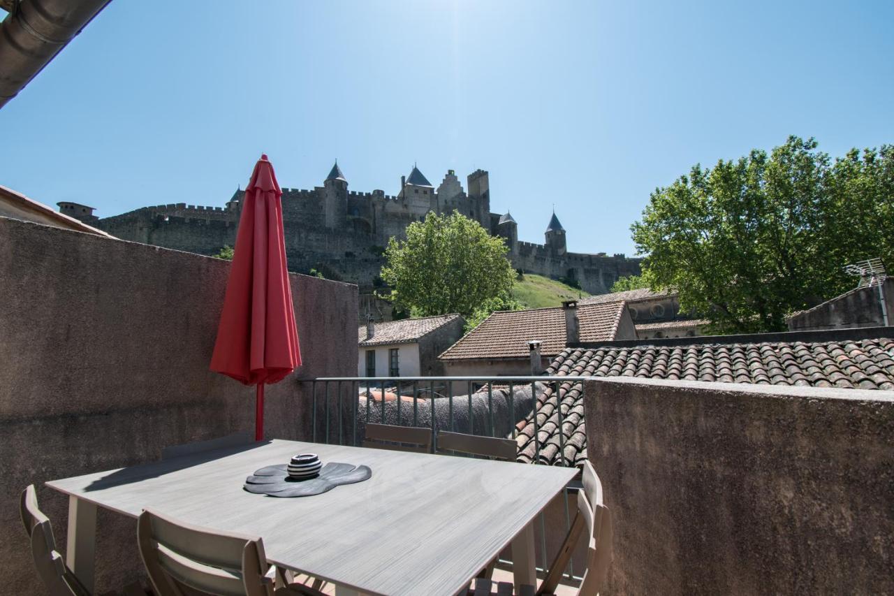 Le Saint Gimer, Terrasse Privee Avec Vue Cite Daire Carcassonne Dış mekan fotoğraf